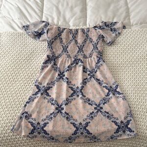 Altar'd State Pink and Blue Patterned Dress